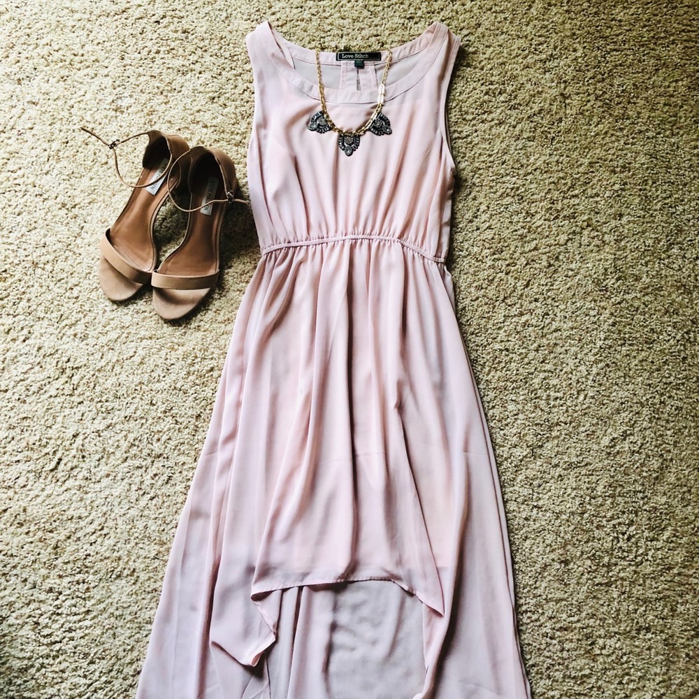 Blush Pink High-Low dress
